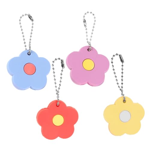 HEALSOPTHY 4 Stück Teiliges Hausschlüssel Schutzkappen aus Flexiblem PVC Bunte Blüten designs Weiche Schlüsselhüllen zur Einfachen Identifizierung und Schutz vor Beschädigung Leicht von HEALSOPTHY
