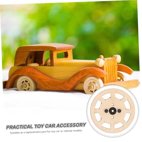 HEALSOPTHY 4 Stück Teiliges Holzspielzeugräder DIY Rc auto Ersatzräder für Kinderhandwerk Fernsteuerwagen Zubehör Robust und Passend für Vielfältige Modelle von HEALSOPTHY