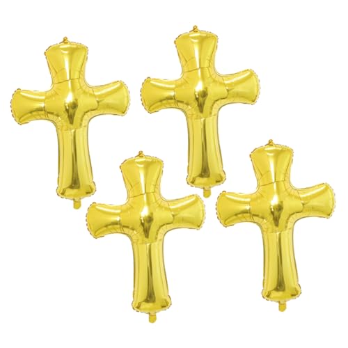 HEALSOPTHY 4 Stück Teiliges Kreuz Folienballon Gold Dekorative Babyparty Deko für Taufe Geburtstag Shower Auffällige Party Atmosphäre als Foto Requisite und Raumgestaltung HEALSOPTHY 4 Stück Teiliges Kreuz Folienballon Gold Dekorative Babyparty Deko für Taufe Geburtstag Shower Auffällige Party Atmosphäre als Foto Requisite und Raumgestaltung von HEALSOPTHY