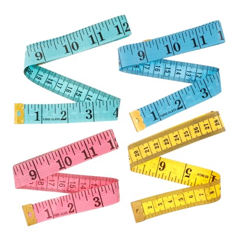 HEALSOPTHY 4 Stück Teiliges Maßband Flexibles Nähmaßband für Körper Stoffmessung Leichtes Tragbares Schneidermaßband in Blau Gelb Grün Präzise Einteilung Vielseitig Einsetzbar HEALSOPTHY 4 Stück Teiliges Maßband Flexibles Nähmaßband für Körper Stoffmessung Leichtes Tragbares Schneidermaßband in Blau Gelb Grün Präzise Einteilung Vielseitig Einsetzbar von HEALSOPTHY