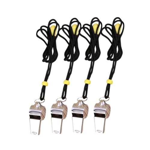 HEALSOPTHY 4 Stück Teiliges Schiedsrichterpfeifen mit Robustem Lanyard Lauter Klarer für Fußball Basketball Trainer Rettungsschwimmer und Notfälle HEALSOPTHY 4 Stück Teiliges Schiedsrichterpfeifen mit Robustem Lanyard Lauter Klarer für Fußball Basketball Trainer Rettungsschwimmer und Notfälle von HEALSOPTHY