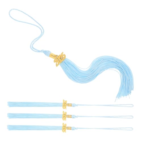 HEALSOPTHY 4 Stück Teiliges Set Abschlussquasten für Doktorhut in Himmelblau Langlebige Polyester Zinklegierung Modische Anhänger zur Individuellen Gestaltung von Abschlusskappen Einfach HEALSOPTHY 4 Stück Teiliges Set Abschlussquasten für Doktorhut in Himmelblau Langlebige Polyester Zinklegierung Modische Anhänger zur Individuellen Gestaltung von Abschlusskappen Einfach von HEALSOPTHY