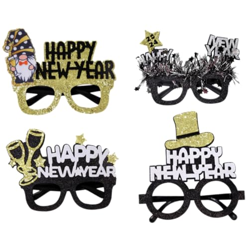 HEALSOPTHY 4 Stück Teiliges Silvester Partybrillen Neujahrs-deko Fotorequisiten Lustige Brillengestelle für Silvesterfeier und Kostümaccessoire HEALSOPTHY 4 Stück Teiliges Silvester Partybrillen Neujahrs-deko Fotorequisiten Lustige Brillengestelle für Silvesterfeier und Kostümaccessoire von HEALSOPTHY