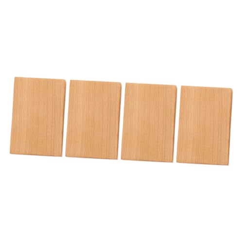HEALSOPTHY 4 Stück Unfertige Rechteckige Holzklötze Splintfrei Glatte Holzblöcke zum Basteln Malen Schnitzen und DIY Dekoration Vielseitig Verwendbare Holz Carving Blöcke für Kreative von HEALSOPTHY