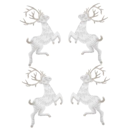 HEALSOPTHY 4 Stück Weihnachtliche Teilig Gestickte Rentier Applikationen Hochwertige DIY Patches für Kleidung und Schuhe Dekorative Aufnäher mit Feiner Verarbeitung Langlebig und Reparierend HEALSOPTHY 4 Stück Weihnachtliche Teilig Gestickte Rentier Applikationen Hochwertige DIY Patches für Kleidung und Schuhe Dekorative Aufnäher mit Feiner Verarbeitung Langlebig und Reparierend von HEALSOPTHY