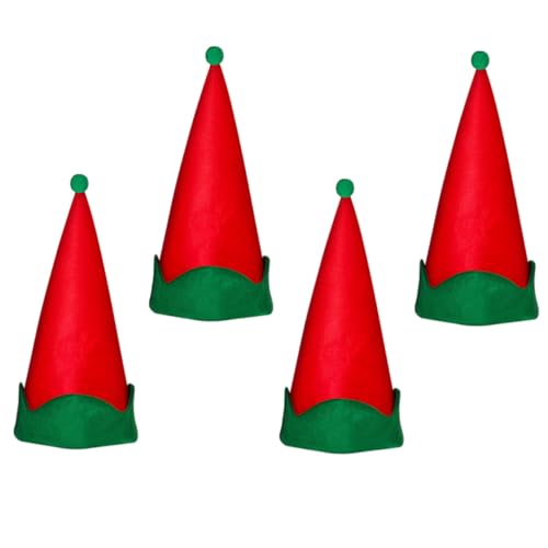 HEALSOPTHY 4 Stück Weihnachtsmützen Elfenspitzhüte Rot Festliche Party Kopfbedeckung Weihnachtsfeier Foto Requisiten Leicht und Bequem HEALSOPTHY 4 Stück Weihnachtsmützen Elfenspitzhüte Rot Festliche Party Kopfbedeckung Weihnachtsfeier Foto Requisiten Leicht und Bequem von HEALSOPTHY