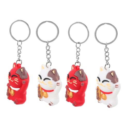 HEALSOPTHY 4 Stück glücklicher Katzenanhänger zarter Schlüsselanhänger Taschenschlüsselkette Partygeschenke für Katzen Katze Schlüsselanhänger für Geldbörse Handtasche Anhänger weiches Gummi HEALSOPTHY 4 Stück glücklicher Katzenanhänger zarter Schlüsselanhänger Taschenschlüsselkette Partygeschenke für Katzen Katze Schlüsselanhänger für Geldbörse Handtasche Anhänger weiches Gummi von HEALSOPTHY