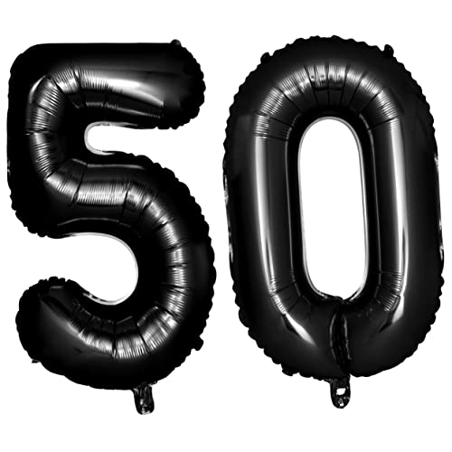HEALSOPTHY 40 50 Nummernballons Schwarz Party Luftballons Jubiläumsballons Folienballons Zahlenballons HEALSOPTHY 40 50 Nummernballons Schwarz Party Luftballons Jubiläumsballons Folienballons Zahlenballons von HEALSOPTHY