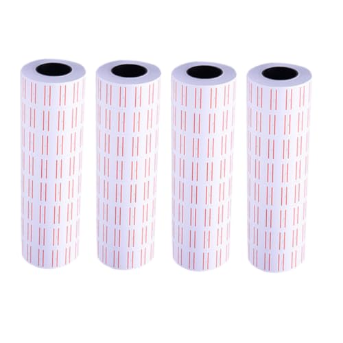 HEALSOPTHY 40 Rollen Preisetiketten Selbstklebend Preisaufkleber Papier für Büro Preismarker Labels Rechteckig Weiß Bedruckbar Langlebig Klare Beschriftung für Einfache Preisauszeichnung von HEALSOPTHY