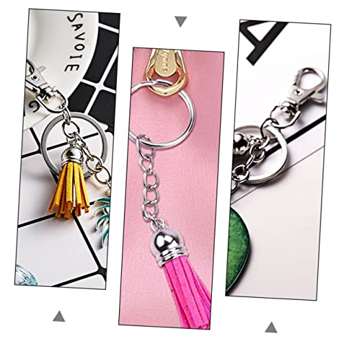 HEALSOPTHY 40 Sätze Teiliges DIY Schlüsselanhänger Zubehör Set mit Drehbaren Karabinern Schlüsselringen mit Kette Sprungringen und Schraubösen für Handgefertigte Schlüsselanhänger und von HEALSOPTHY