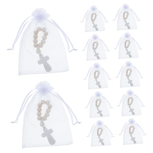 HEALSOPTHY 40 Sets Handgefertigte Tauf-finger-rosenkränze Mit Rosenkranz Aus Holzperlen Und Kreuzanhängern Für Die Erstkommunion Der Babyparty HEALSOPTHY 40 Sets Handgefertigte Tauf-finger-rosenkränze Mit Rosenkranz Aus Holzperlen Und Kreuzanhängern Für Die Erstkommunion Der Babyparty von HEALSOPTHY