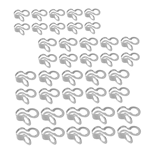 HEALSOPTHY 40 Stück Charm-schnalle Perlen-kits Halskettenketten Für Die Schmuckherstellung Schmuckzubehör Perlen Für Armbänder Diy Charm Schnalle Verbindungsverschluss Schmuck Stecker Silver von HEALSOPTHY