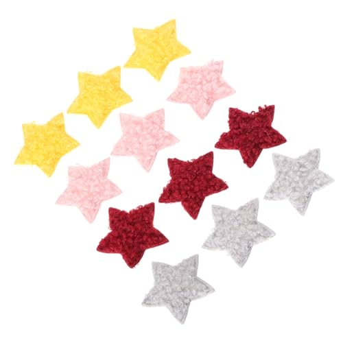 HEALSOPTHY 40 Stück Fünfzackige Stern Patches für DIY Headdresses und Bastelprojekte Weiche und Strapazierfähige Applikationen Zufällige Farben für Kleidung Hüte und Zufällige Farbe von HEALSOPTHY