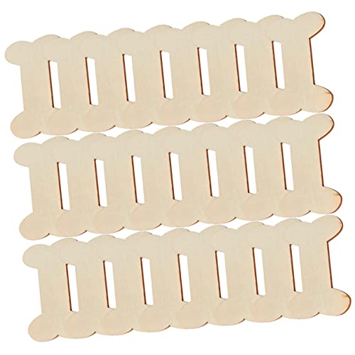 HEALSOPTHY 40 Stück Holzscheiben Knochenform für DIY Projekte Unlackierte Holz Ausschnitte zum Bemalen und Dekorieren für Bastelarbeiten und von HEALSOPTHY
