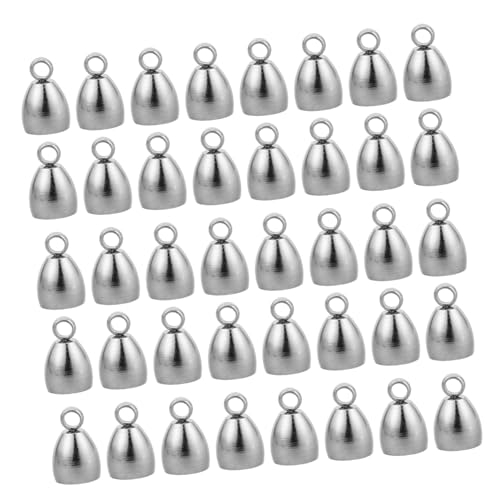 HEALSOPTHY 40 Stück Kordelenden Metall Oval Crimpperlen Kappen für Diy Schmuckherstellung Armband Halskette Zubehör Langlebig Modisch HEALSOPTHY 40 Stück Kordelenden Metall Oval Crimpperlen Kappen für Diy Schmuckherstellung Armband Halskette Zubehör Langlebig Modisch von HEALSOPTHY