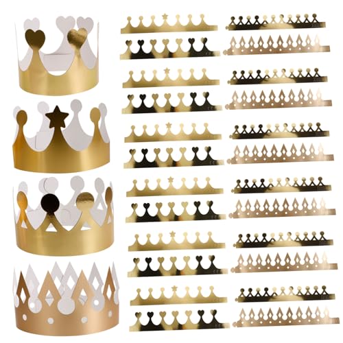 HEALSOPTHY 40 Stück Teiliges Geburtstagskrone aus Dickem Papier Königliche Partyhüte für Jungen und Mädchen Langlebig und Formstabil Vielseitig Einsetzbar für Geburtstagsfeiern und Fotos von HEALSOPTHY