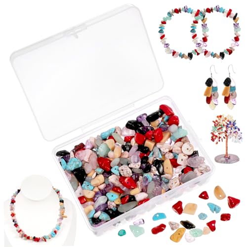 HEALSOPTHY 400 Stück Natürliche Steinperlen Unregelmäßige DIY Bastelperlen für Schmuckherstellung für Armbänder Ohrringe und Kreative Projekte HEALSOPTHY 400 Stück Natürliche Steinperlen Unregelmäßige DIY Bastelperlen für Schmuckherstellung für Armbänder Ohrringe und Kreative Projekte von HEALSOPTHY