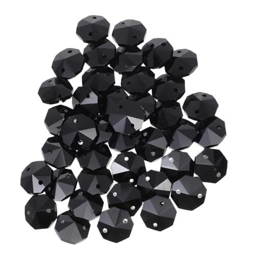 HEALSOPTHY 40Stücke Doppelloch Achteckige Glasperlen Kristall DIY Spacer Perlen für Schmuckherstellung Vielseitig Einsetzbar für und Armbänder für Bastelprojekte von HEALSOPTHY