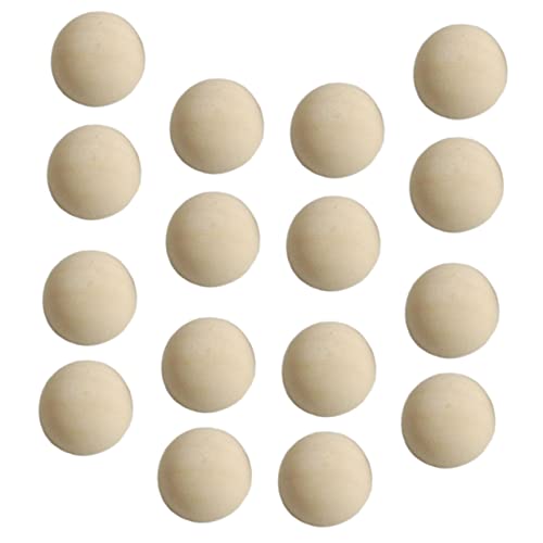 HEALSOPTHY 40Stücke Unfertige Halbe Holzkugeln Mini Hemisphäre für DIY Projekte Bastelmaterialien für Natürliche Holzperlen für Kreative Bastelideen von HEALSOPTHY