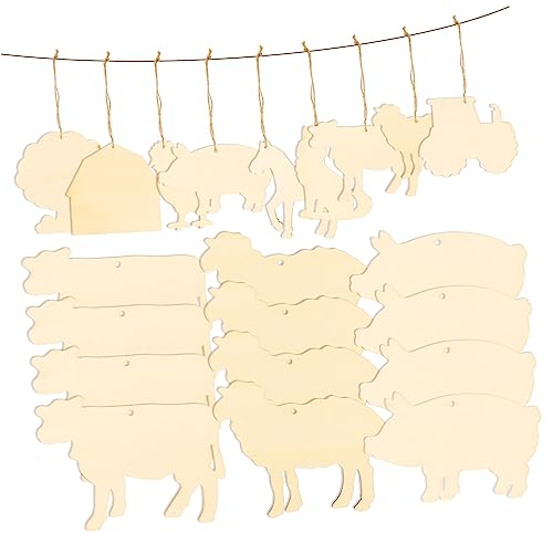 HEALSOPTHY 45 Stück Unbehandelte Holzscheiben DIY Bastelset für Farm Thema Leere Holzstücke für Kreative Malerei und Bastelprojekte für Erwachsene HEALSOPTHY 45 Stück Unbehandelte Holzscheiben DIY Bastelset für Farm Thema Leere Holzstücke für Kreative Malerei und Bastelprojekte für Erwachsene von HEALSOPTHY