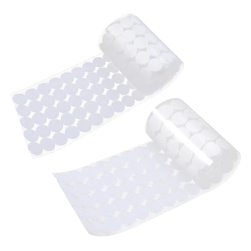 HEALSOPTHY 450 Paare Rund Selbstklebende Klettpunkte Weiß Doppelseitig Klettband für Haushalt DIY Projekte und Textilien Stark Haftend Langlebig und Vielseitig Einsetzbar von HEALSOPTHY