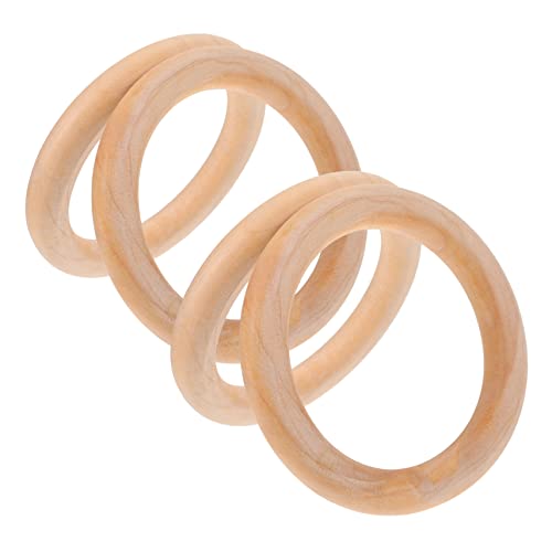 HEALSOPTHY 4Stücke Holz Hängende Ringe Runde DIY Ringe für Handtaschen Holzgriffe Natürliche Farbe für Handwerksprojekte und Taschenzubehör HEALSOPTHY 4Stücke Holz Hängende Ringe Runde DIY Ringe für Handtaschen Holzgriffe Natürliche Farbe für Handwerksprojekte und Taschenzubehör von HEALSOPTHY