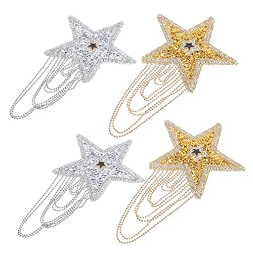 HEALSOPTHY 4Stücke Teiliges Austauschbarer Stern Patches mit Strass und Quasten DIY Kleidung für Taschen Hüte Rucksäcke Jeans und Mehr Kleine Mantelflecken für Handarbeiten HEALSOPTHY 4Stücke Teiliges Austauschbarer Stern Patches mit Strass und Quasten DIY Kleidung für Taschen Hüte Rucksäcke Jeans und Mehr Kleine Mantelflecken für Handarbeiten von HEALSOPTHY