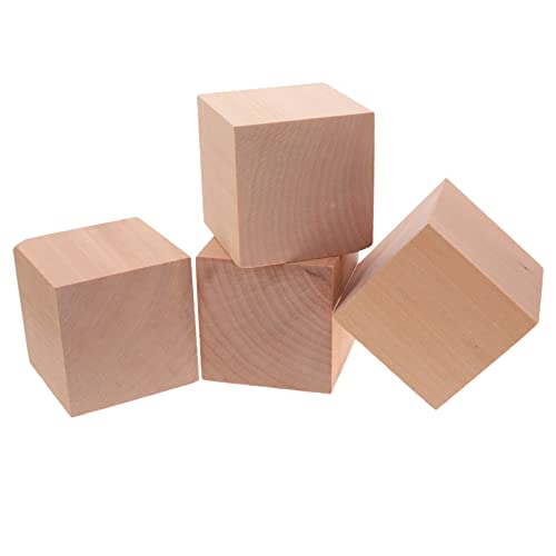 HEALSOPTHY 4Stücke Unfertige Holzblöcke Leere Holzwürfel Bastelmaterial für Projekte Glatte Oberfläche Sicher und Zuverlässig zum Bemalen und Gestalten HEALSOPTHY 4Stücke Unfertige Holzblöcke Leere Holzwürfel Bastelmaterial für Projekte Glatte Oberfläche Sicher und Zuverlässig zum Bemalen und Gestalten von HEALSOPTHY