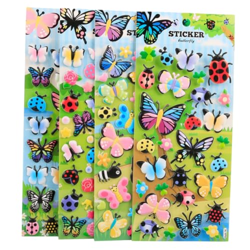 HEALSOPTHY 4stücke Teiliges Cartoon Sticker Für Junge Mädchen Belohnungssticker Für Kindergarten Selbstklebende Dekosticker Für Kreative Bastelprojekte Leicht Abziehbar Und von HEALSOPTHY