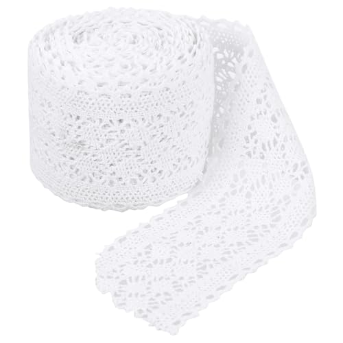 HEALSOPTHY 5 Bandzubehör Baumwollband Kanten Spitzenstoffbesatz Streifen Stoffband Spitze Häkeln Dekorativ Nähen Spitzenband Die Schleife Baumwolle Besticktes Band Trimmen Weiß Baumwollfaden HEALSOPTHY 5 Bandzubehör Baumwollband Kanten Spitzenstoffbesatz Streifen Stoffband Spitze Häkeln Dekorativ Nähen Spitzenband Die Schleife Baumwolle Besticktes Band Trimmen Weiß Baumwollfaden von HEALSOPTHY