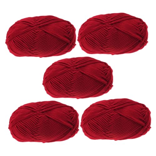 HEALSOPTHY 5 Rollen Baumwollgarn zum Häkeln und Stricken Weiches Hautfreundliches Garn für Diy Handarbeiten Schmuckherstellung Heimdekoration Baumwolle Vielseitig Einsetzbar von HEALSOPTHY