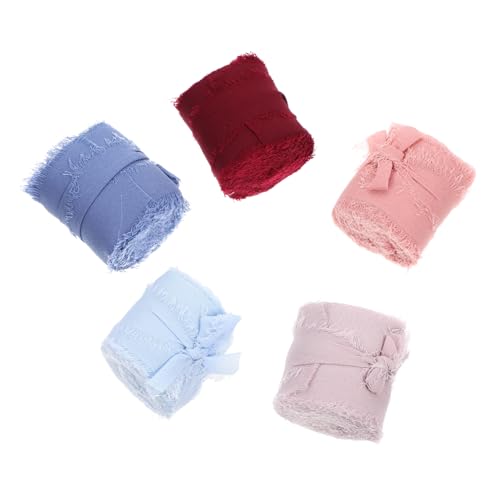 HEALSOPTHY 5 Rollen Chiffon Garngürtel Rosa Braut- Party Dekoration Florist groß Geschenkverpackungsband dekoratives Band geschmeidiges Band Bänder zum Basteln Geschenkband HEALSOPTHY 5 Rollen Chiffon Garngürtel Rosa Braut- Party Dekoration Florist groß Geschenkverpackungsband dekoratives Band geschmeidiges Band Bänder zum Basteln Geschenkband von HEALSOPTHY