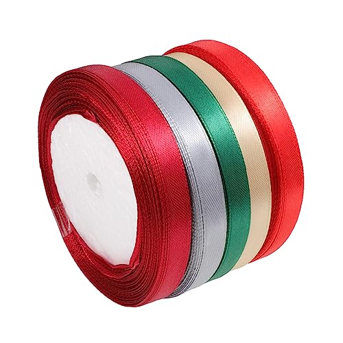 HEALSOPTHY 5 Rollen Dekorative Bänder für Diy Handgefertigte Blumenbänder Geschenkverpackungsbänder in Gold Rot Silber und Weinrot für Partys und Hochzeiten HEALSOPTHY 5 Rollen Dekorative Bänder für Diy Handgefertigte Blumenbänder Geschenkverpackungsbänder in Gold Rot Silber und Weinrot für Partys und Hochzeiten von HEALSOPTHY