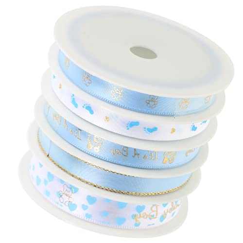 HEALSOPTHY 5 Rollen Dekoratives Geschenkband Polyester für Bastelarbeiten Vielseitig Einsetzbar pro für Babygeschenke Partys und Dekorationen HEALSOPTHY 5 Rollen Dekoratives Geschenkband Polyester für Bastelarbeiten Vielseitig Einsetzbar pro für Babygeschenke Partys und Dekorationen von HEALSOPTHY