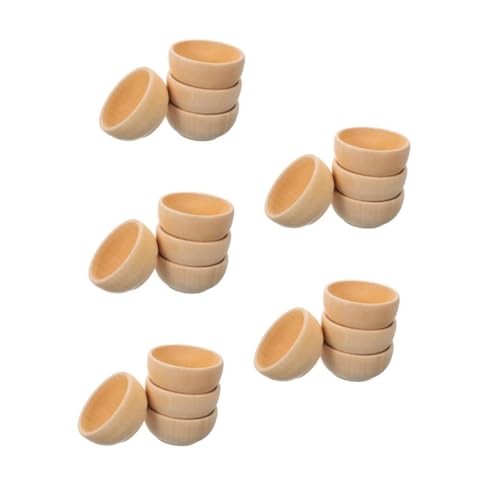 HEALSOPTHY 5 Sätze Teiliges Set Holzschalen Unfertige Holzschalen Für Diy Bastelprojekte Glatte Oberfläche Für Kreative Dekorationen Und Spielzeuggestaltung 4 Stück * 5 von HEALSOPTHY