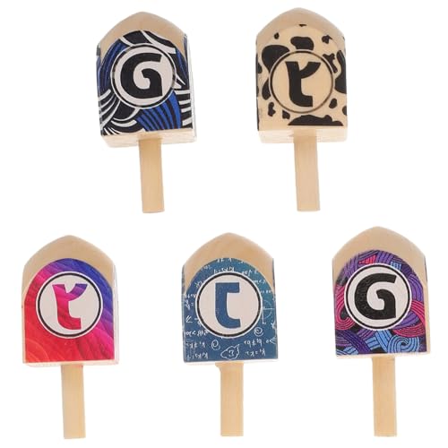 HEALSOPTHY 5 Stück Chanukka-Dreidel Aus Holz, Für Kinder, Dreidels, Familie, Chanukka, Kinderspielzeug Für Spiele Im Freien, Reisen, Handkoordination, Zubehör HEALSOPTHY 5 Stück Chanukka-Dreidel Aus Holz, Für Kinder, Dreidels, Familie, Chanukka, Kinderspielzeug Für Spiele Im Freien, Reisen, Handkoordination, Zubehör von HEALSOPTHY