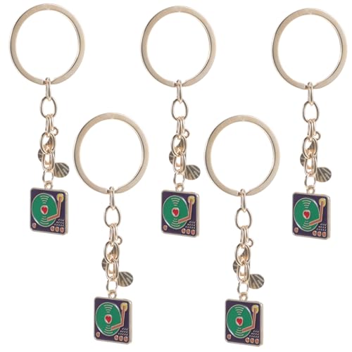 HEALSOPTHY 5 Stück Grammophon Schlüsselanhänger Party Charm Accessoire Musik Ornamente Schlüsselanhänger Für Frauen Ring Retro Süßer Liebhaber Geldbörse Schallplatten HEALSOPTHY 5 Stück Grammophon Schlüsselanhänger Party Charm Accessoire Musik Ornamente Schlüsselanhänger Für Frauen Ring Retro Süßer Liebhaber Geldbörse Schallplatten von HEALSOPTHY