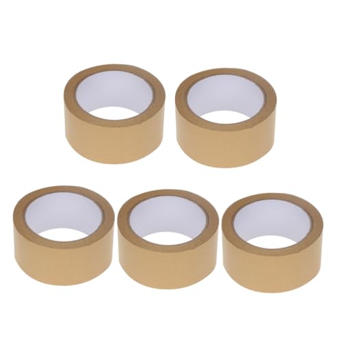 HEALSOPTHY 5 Stück Kraftpapier Klebeband Stark Haftend Wasserbeständig DIY Geschenkverpackung Dekoratives Packband für Basteln und Verpacken von HEALSOPTHY