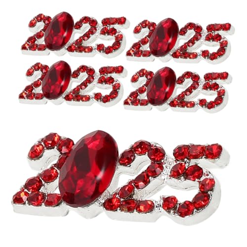 HEALSOPTHY 5 Stück Nagel Charms Legierung Glitzernde Rhinestone Nageldekoration DIY Nail Art Zubehör für Kreative Designs von HEALSOPTHY