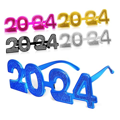 HEALSOPTHY 5 Stück Neujahrsbrillen aus Farbige Partybrillen Gold Silber Blau Schwarz und Lustige Accessoires für Silvesterfeiern und Feierlichkeiten HEALSOPTHY 5 Stück Neujahrsbrillen aus Farbige Partybrillen Gold Silber Blau Schwarz und Lustige Accessoires für Silvesterfeiern und Feierlichkeiten von HEALSOPTHY