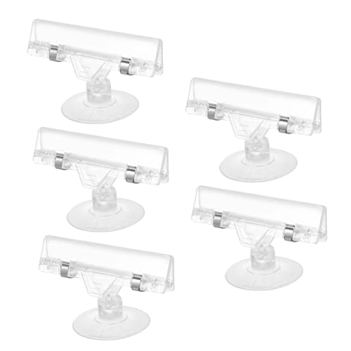 HEALSOPTHY 5 Stück Preisschildhalter Clip Transparente Klammer für Supermarkt Verkaufsstand Werbung Langlebig Wiederverwendbar für Preisschilder Etiketten Einfach zu Bedienen von HEALSOPTHY
