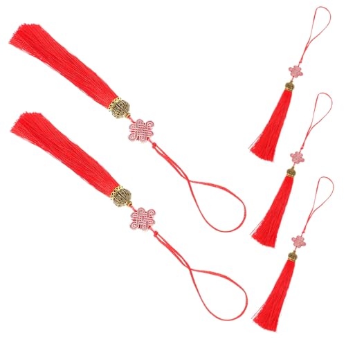 HEALSOPTHY 5 Stück Rote Chinesische Knoten Quasten Teiliges Festliche Neujahrsdekoration mit Traditionellen Anhängern für Auto Zuhause Büro und Baum Chinesisches Neujahrsornament für Warme HEALSOPTHY 5 Stück Rote Chinesische Knoten Quasten Teiliges Festliche Neujahrsdekoration mit Traditionellen Anhängern für Auto Zuhause Büro und Baum Chinesisches Neujahrsornament für Warme von HEALSOPTHY