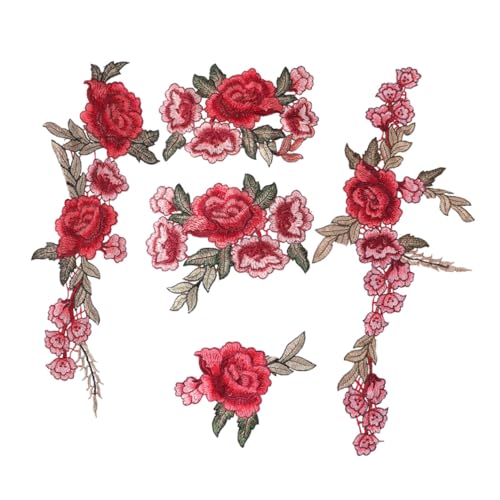 HEALSOPTHY 5 Stück Rote Wasserlösliche Bestickte Applikationen Hochwertige Blumen Patches zum Aufnähen DIY für Jacken Jeans Rucksäcke Strapazierfähige Kleidung Dekoration HEALSOPTHY 5 Stück Rote Wasserlösliche Bestickte Applikationen Hochwertige Blumen Patches zum Aufnähen DIY für Jacken Jeans Rucksäcke Strapazierfähige Kleidung Dekoration von HEALSOPTHY