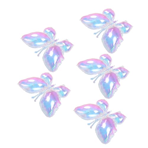 HEALSOPTHY 5 Stück Schmetterlingsförmige Folienballons Für Sommer-pool-party-dekorationen, Hawaii-geburtstagsparty-zubehör, Strandballons, Aufblasbare Schmetterlings-ornamente von HEALSOPTHY
