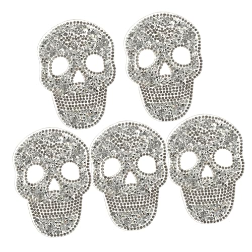 HEALSOPTHY 5 Stück Strass Schädel Patches zum Aufbügeln Vielseitige Bügelflicken mit Hot Melt Rückseite Reparierbar und Dekorativ für Kleidung Taschen Hüte Schuhe und DIY Bastelprojekte HEALSOPTHY 5 Stück Strass Schädel Patches zum Aufbügeln Vielseitige Bügelflicken mit Hot Melt Rückseite Reparierbar und Dekorativ für Kleidung Taschen Hüte Schuhe und DIY Bastelprojekte von HEALSOPTHY