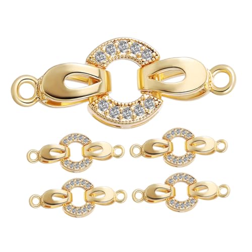 HEALSOPTHY 5 Stück Teiliges DIY Faltverschluss Kupfer mit Zirkonia Langlebiger Schmuckverschluss für Halsketten und Armbänder Einfach zu Bedienen Vielseitig Einsetzbar für Bastelprojekte und HEALSOPTHY 5 Stück Teiliges DIY Faltverschluss Kupfer mit Zirkonia Langlebiger Schmuckverschluss für Halsketten und Armbänder Einfach zu Bedienen Vielseitig Einsetzbar für Bastelprojekte und von HEALSOPTHY