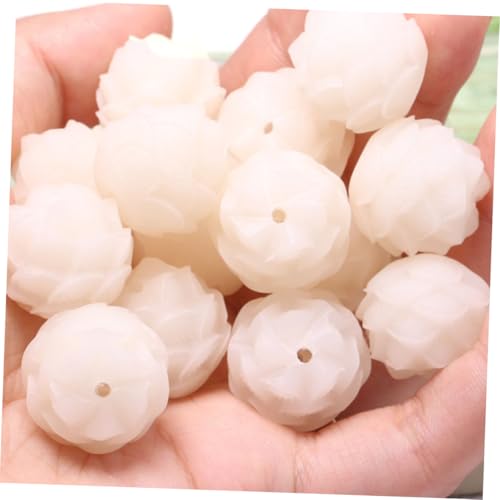 HEALSOPTHY 5 Stück Teiliges Diy Buddha Perlen mit Geschnitzten Lotusblüten Bastelaccessoires für Schmuck und Dekoration Langlebig für Projekte von HEALSOPTHY