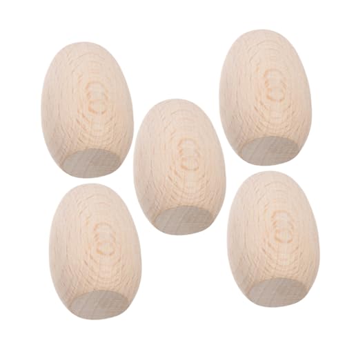 HEALSOPTHY 5 Stück Teiliges Kleine Unbemalte Holzeier zum Bemalen Stabile Natürliche DIY Holz Ostereier für Kreative Bastelarbeiten und Individuelle Frühlingsdekoration HEALSOPTHY 5 Stück Teiliges Kleine Unbemalte Holzeier zum Bemalen Stabile Natürliche DIY Holz Ostereier für Kreative Bastelarbeiten und Individuelle Frühlingsdekoration von HEALSOPTHY
