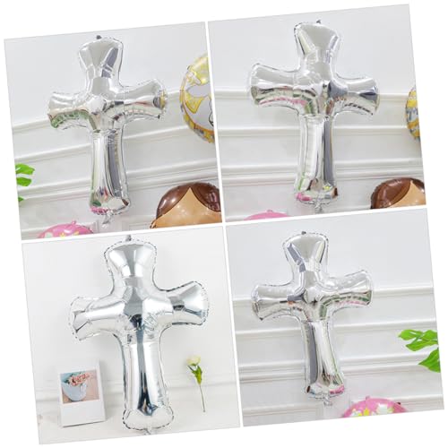 HEALSOPTHY 5 Stück Teiliges Kreuz Aluminiumfolie Ballon Silber Vielseitige Partydeko für Taufe Shower Fotorequisiten und Festliche Raumgestaltung Geeignet für Geburtstage und Feierlichkeiten HEALSOPTHY 5 Stück Teiliges Kreuz Aluminiumfolie Ballon Silber Vielseitige Partydeko für Taufe Shower Fotorequisiten und Festliche Raumgestaltung Geeignet für Geburtstage und Feierlichkeiten von HEALSOPTHY