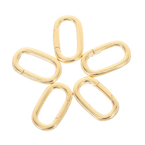 HEALSOPTHY 5 Stück Teiliges Ovale Karabiner Verschlüsse aus Kupfer für Halsketten und Armbänder Sicherer Schmuckverbinder mit Schlankem Design Leicht und Robust für DIY Schmuckherstellung HEALSOPTHY 5 Stück Teiliges Ovale Karabiner Verschlüsse aus Kupfer für Halsketten und Armbänder Sicherer Schmuckverbinder mit Schlankem Design Leicht und Robust für DIY Schmuckherstellung von HEALSOPTHY